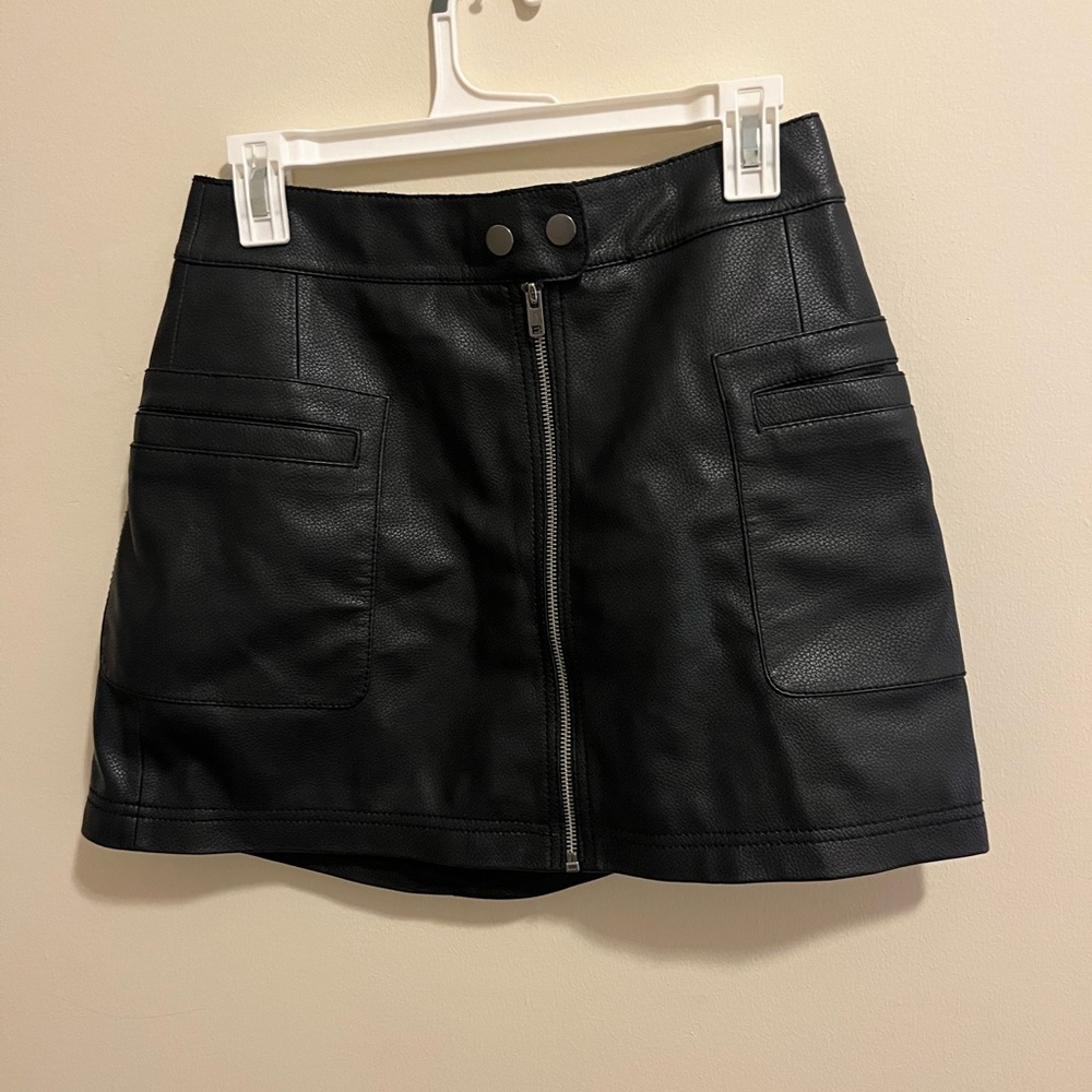 Free people leather mini skirt new with tags